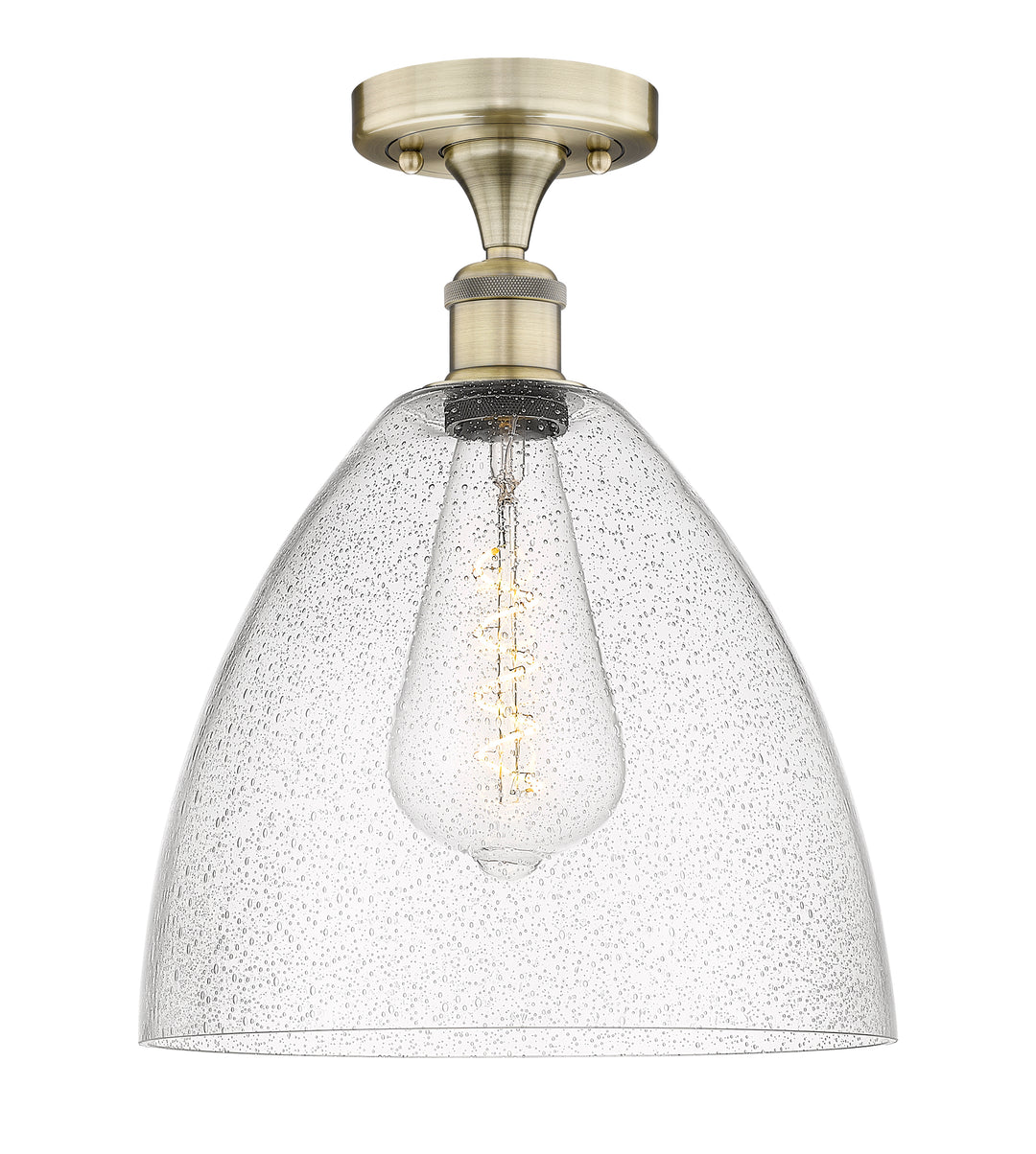 Innovations Lighting Bristol 12" Semi-Flush Mount - Antique Brass