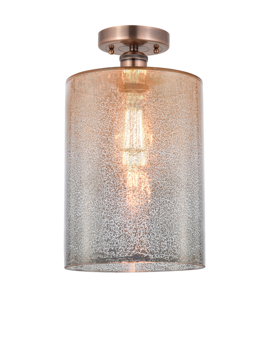 Innovations Lighting Cobbleskill 9" Semi-Flush Mount - Antique Copper Ceiling Semi Flush Mounts Innovations Lighting Mercury ; Glass Type: Mercury; Water  