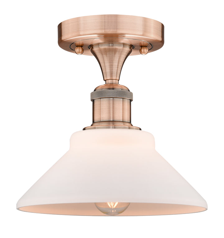 Innovations Lighting Orwell 9" Flush Mount - Antique Copper Ceiling Flush Mounts Innovations Lighting Matte White ; Glass Type: White  