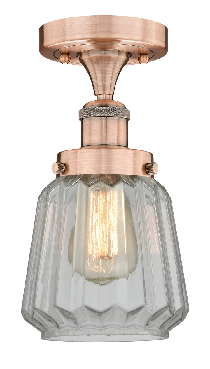 Innovations Lighting Chatham 6" Semi-Flush Mount - Antique Copper Ceiling Semi Flush Mounts Innovations Lighting   