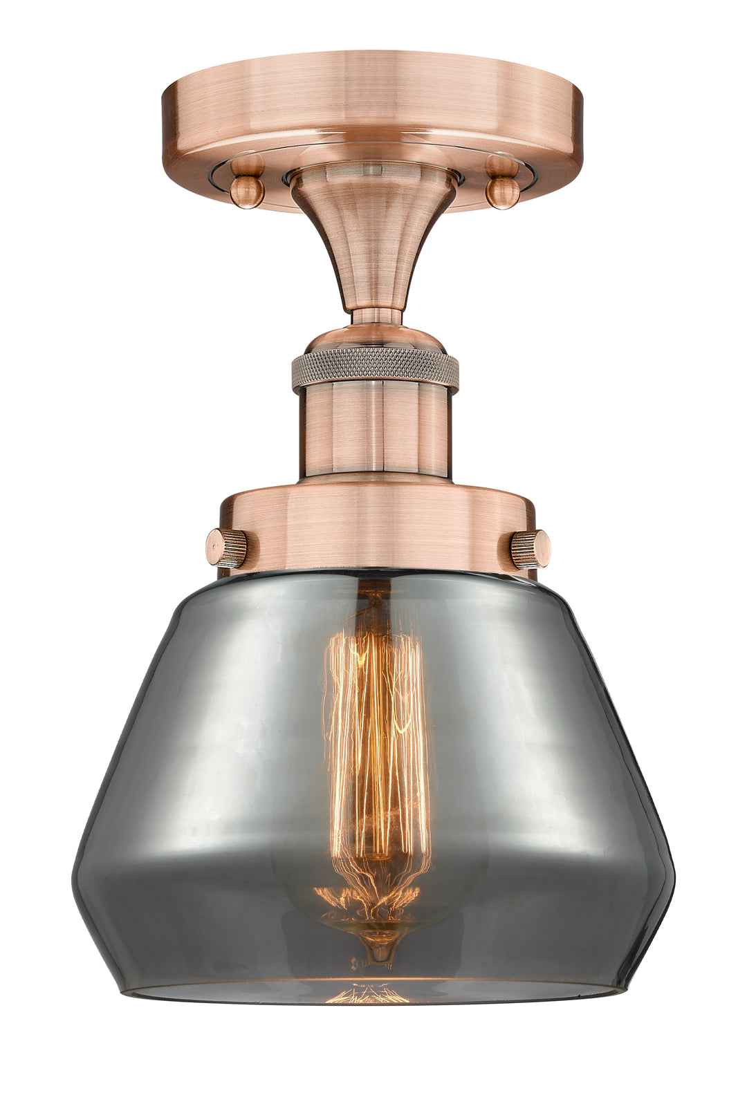 Innovations Lighting Fulton 7" Semi-Flush Mount - Antique Copper