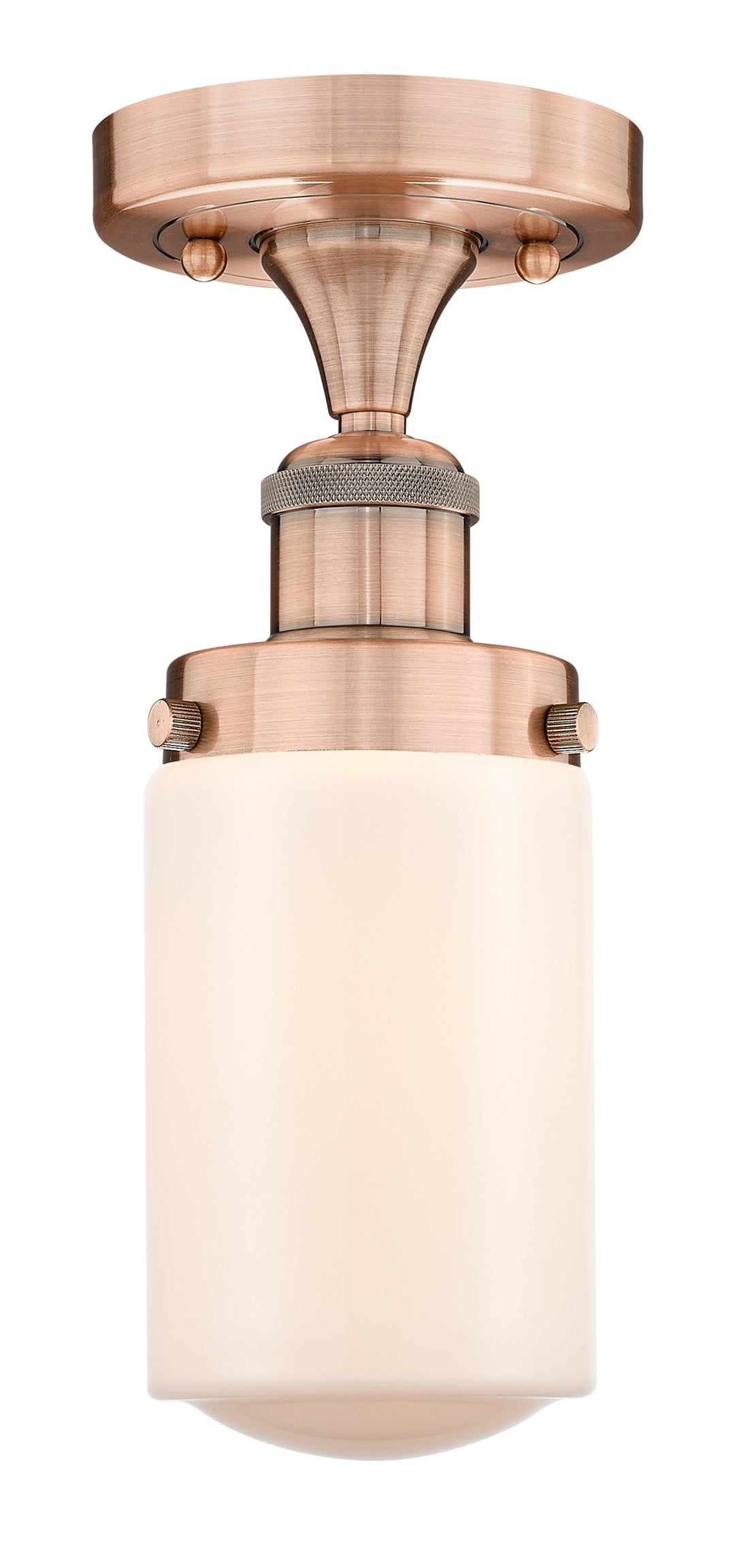 Innovations Lighting Dover 4.5" Semi-Flush Mount - Antique Copper