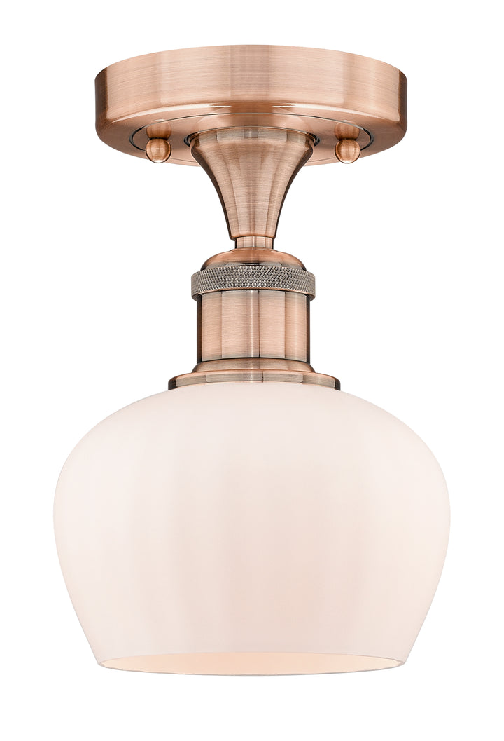 Innovations Lighting Fenton 6.5" Semi-Flush Mount - Antique Copper