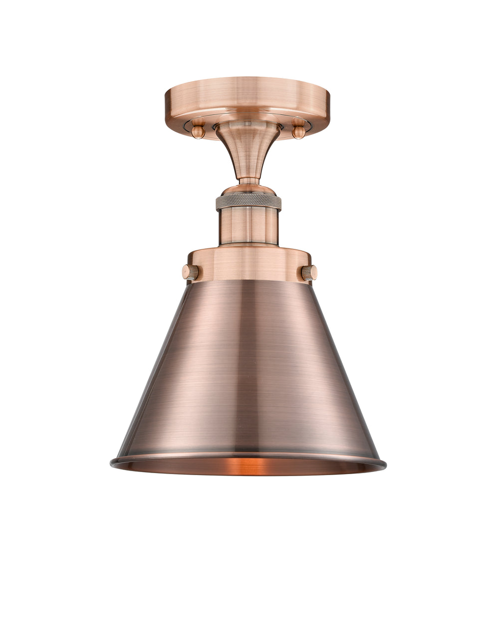 Innovations Lighting Appalachian 8" Semi-Flush Mount Ceiling Semi Flush Mounts Innovations Lighting Antique Copper  