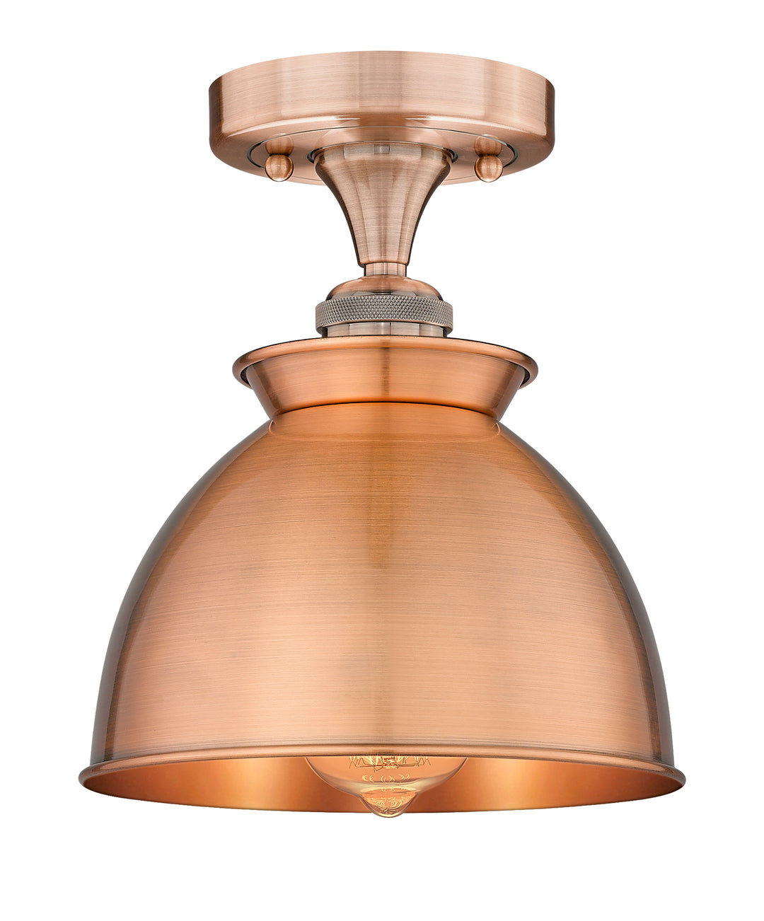 Innovations Lighting Adirondack 8" Semi-Flush Mount - Antique Copper Ceiling Semi Flush Mounts Innovations Lighting Default Title  