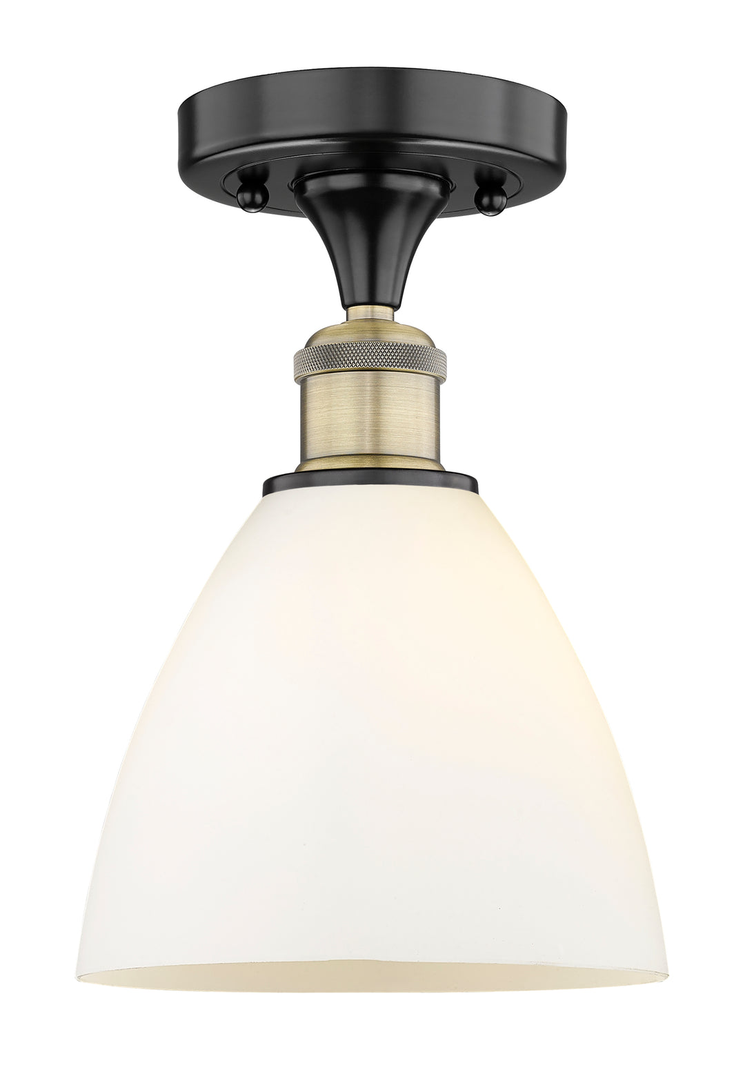 Innovations Lighting Bristol 7.5" Semi-Flush Mount - Black Antique Brass