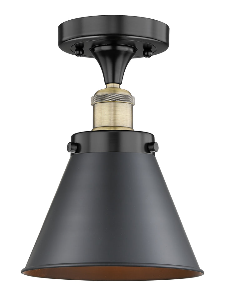 Innovations Lighting Appalachian 8" Semi-Flush Mount Ceiling Semi Flush Mounts Innovations Lighting Black Antique Brass  