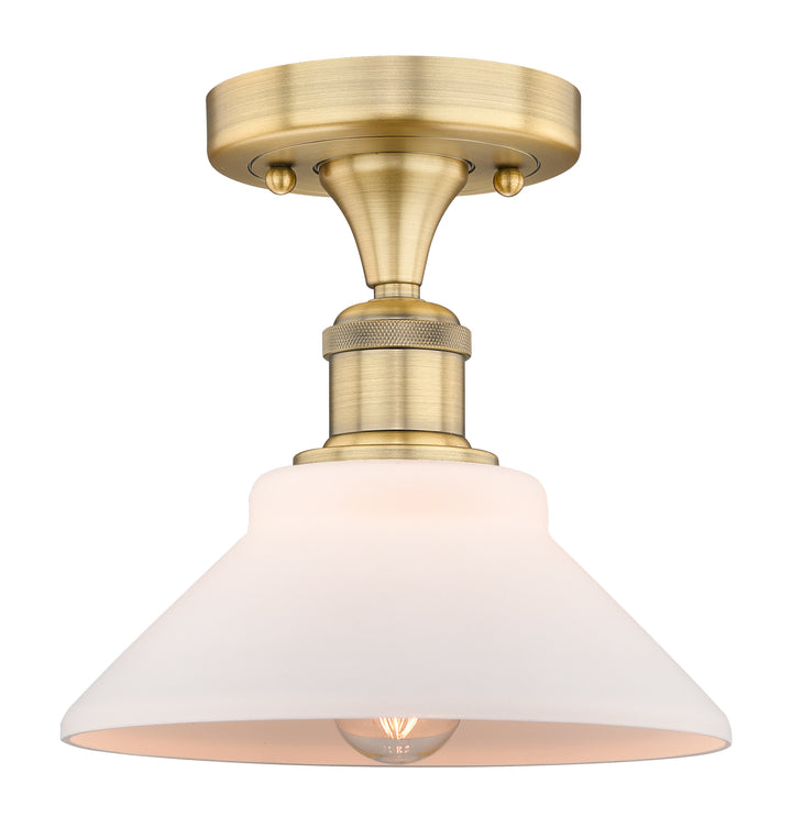 Innovations Lighting Orwell 9" Flush Mount - Brushed Brass Ceiling Flush Mounts Innovations Lighting Matte White ; Glass Type: White  