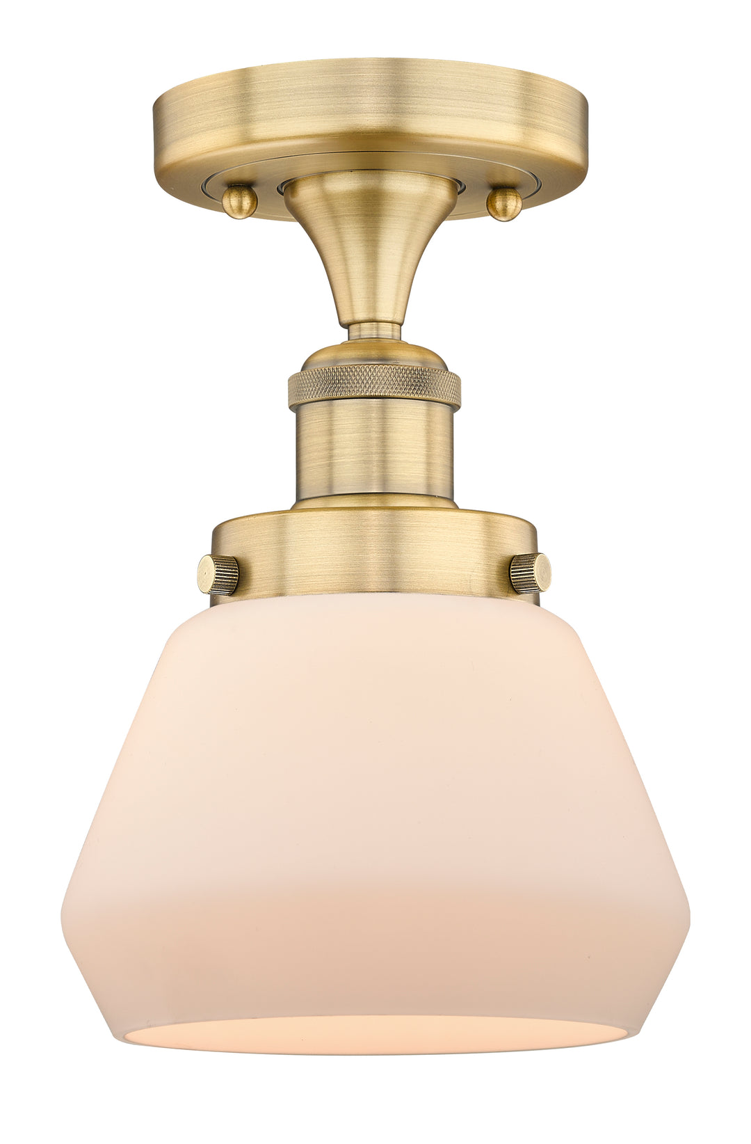 Innovations Lighting Fulton 7" Semi-Flush Mount - Brushed Brass