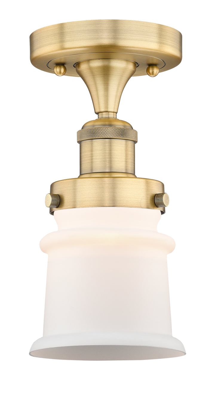 Innovations Lighting Canton 5" Semi-Flush Mount - Brushed Brass Ceiling Semi Flush Mounts Innovations Lighting   