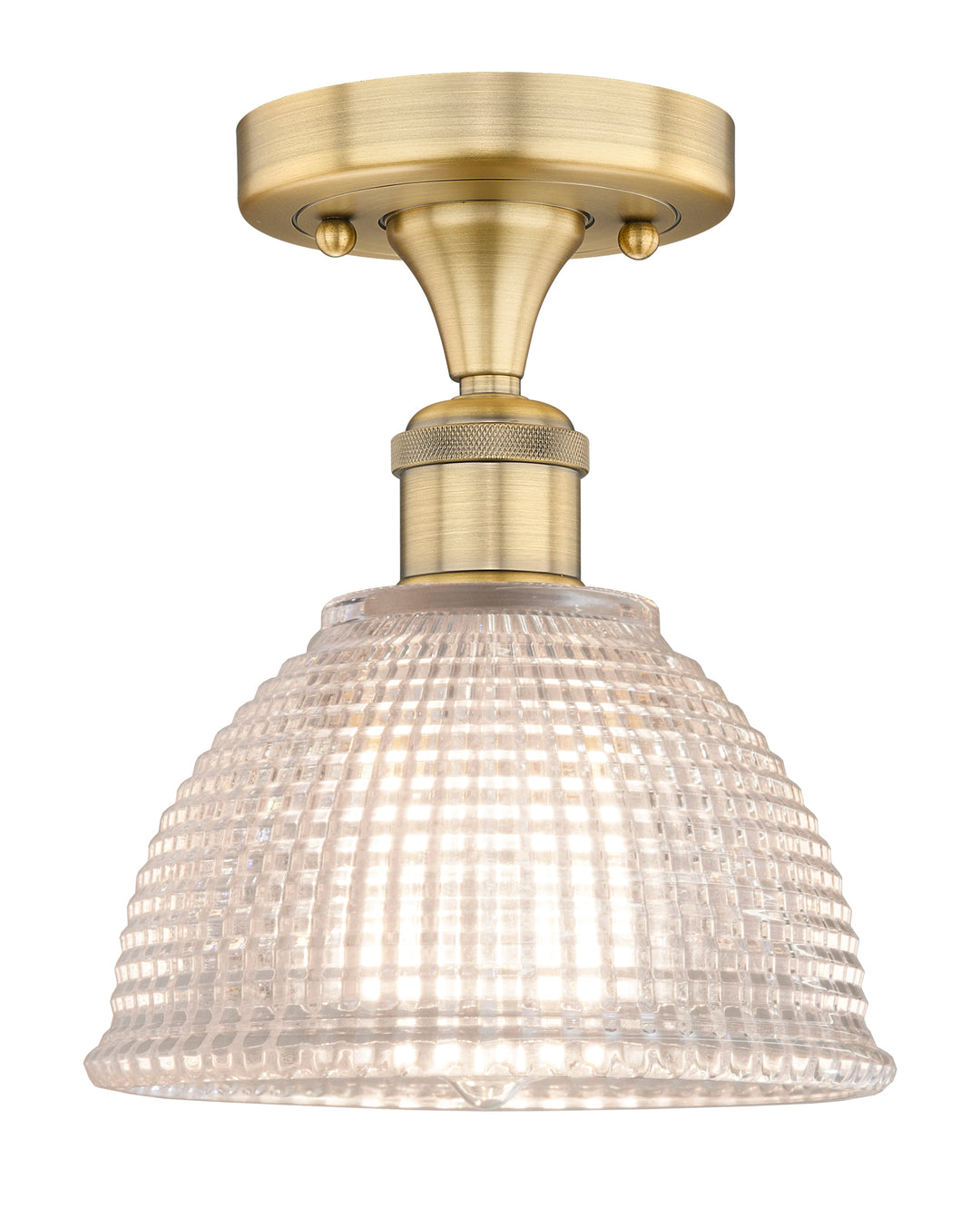 Innovations Lighting Arietta 8" Flush Mount - Brushed Brass Ceiling Flush Mounts Innovations Lighting Clear ; Glass Type: Transparent  