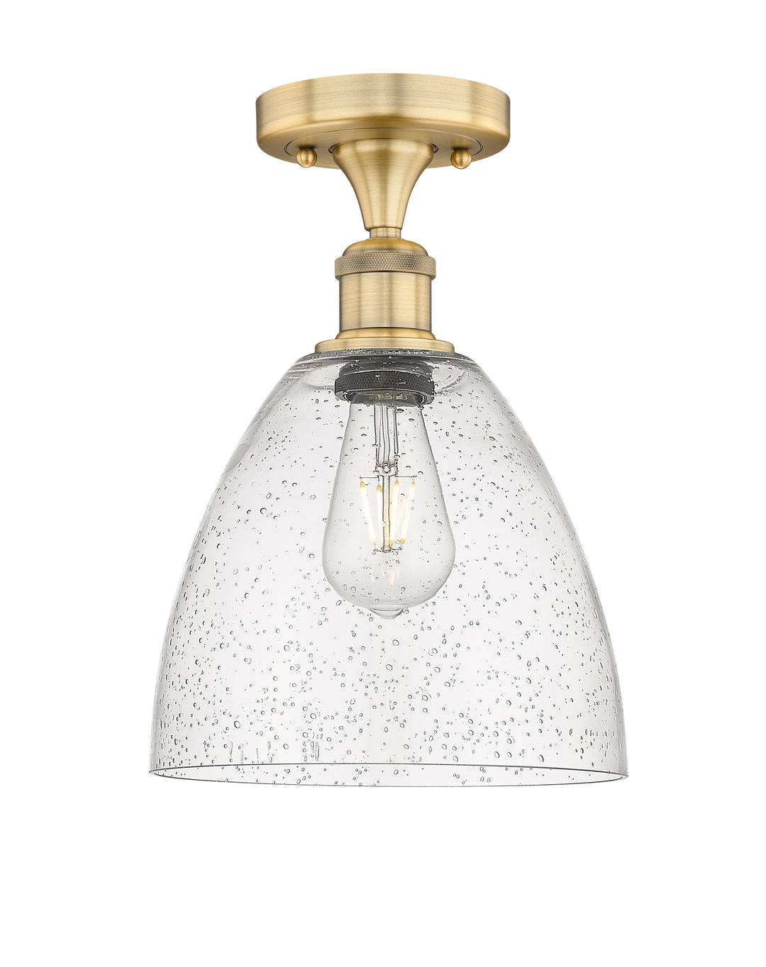 Innovations Lighting Bristol 9" Semi-Flush Mount - Brushed Brass