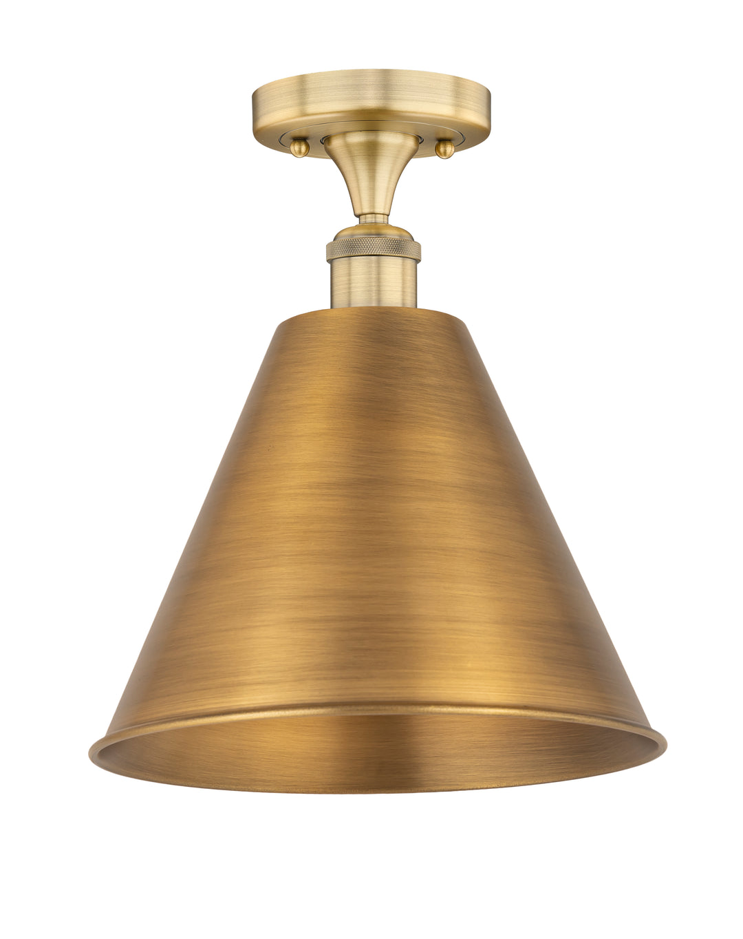 Innovations Lighting Berkshire Metal 12" Semi-Flush Mount - Brushed Brass Ceiling Semi Flush Mounts Innovations Lighting Default Title  