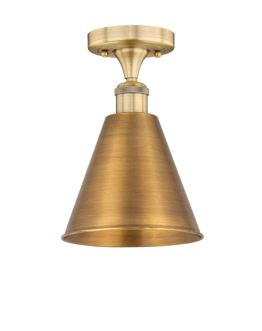 Innovations Lighting Berkshire Metal 8" Semi-Flush Mount - Brushed Brass Ceiling Semi Flush Mounts Innovations Lighting Default Title  