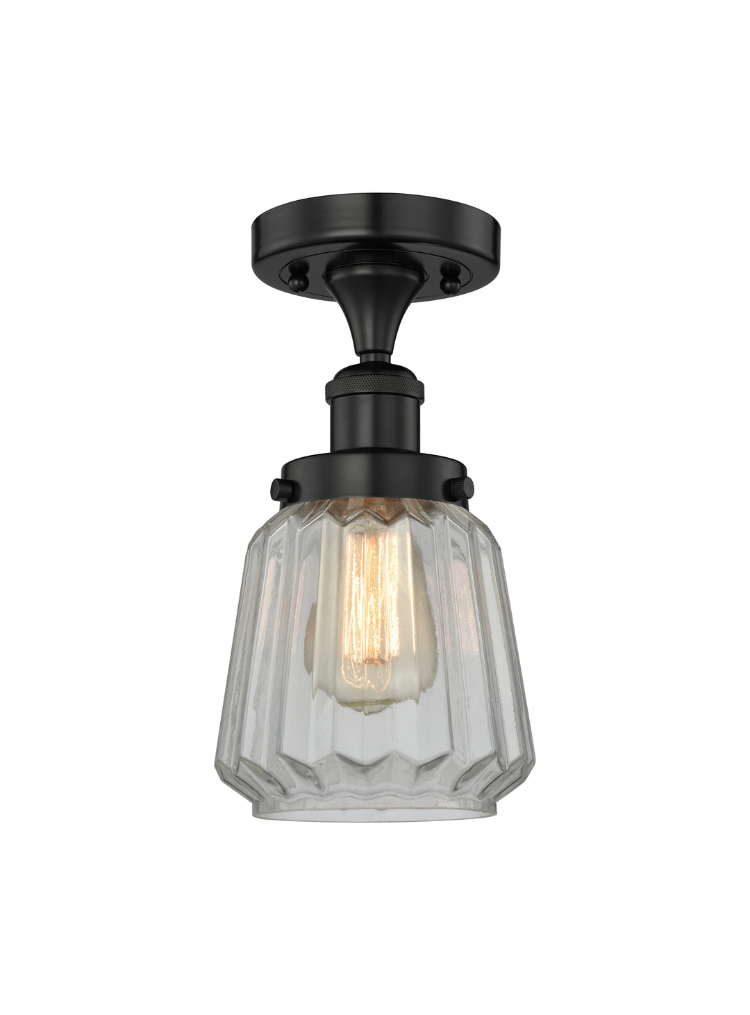 Innovations Lighting Chatham 6" Semi-Flush Mount - Matte Black Ceiling Semi Flush Mounts Innovations Lighting   