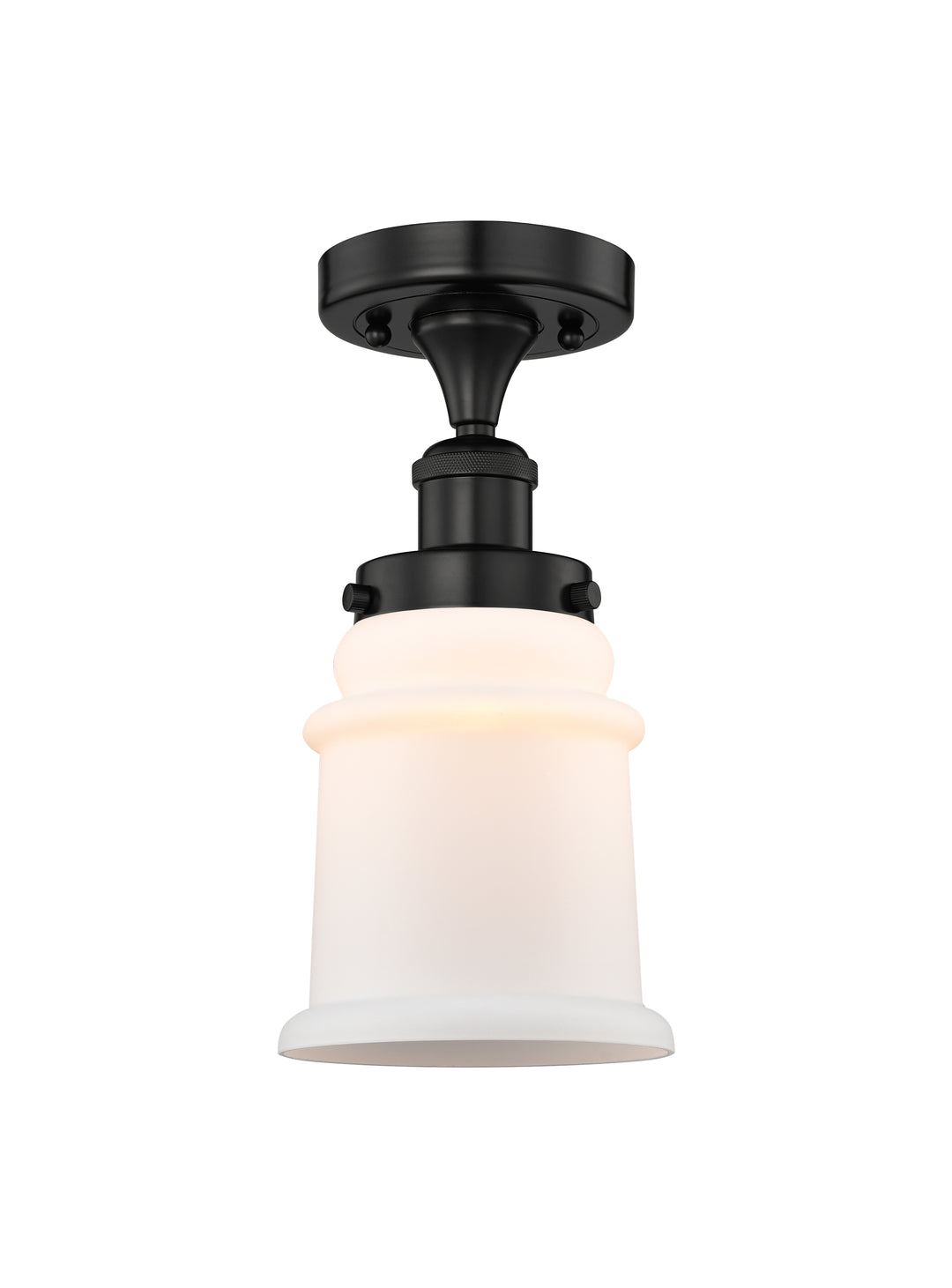 Innovations Lighting Canton 6" Semi-Flush Mount - Matte Black Ceiling Semi Flush Mounts Innovations Lighting   