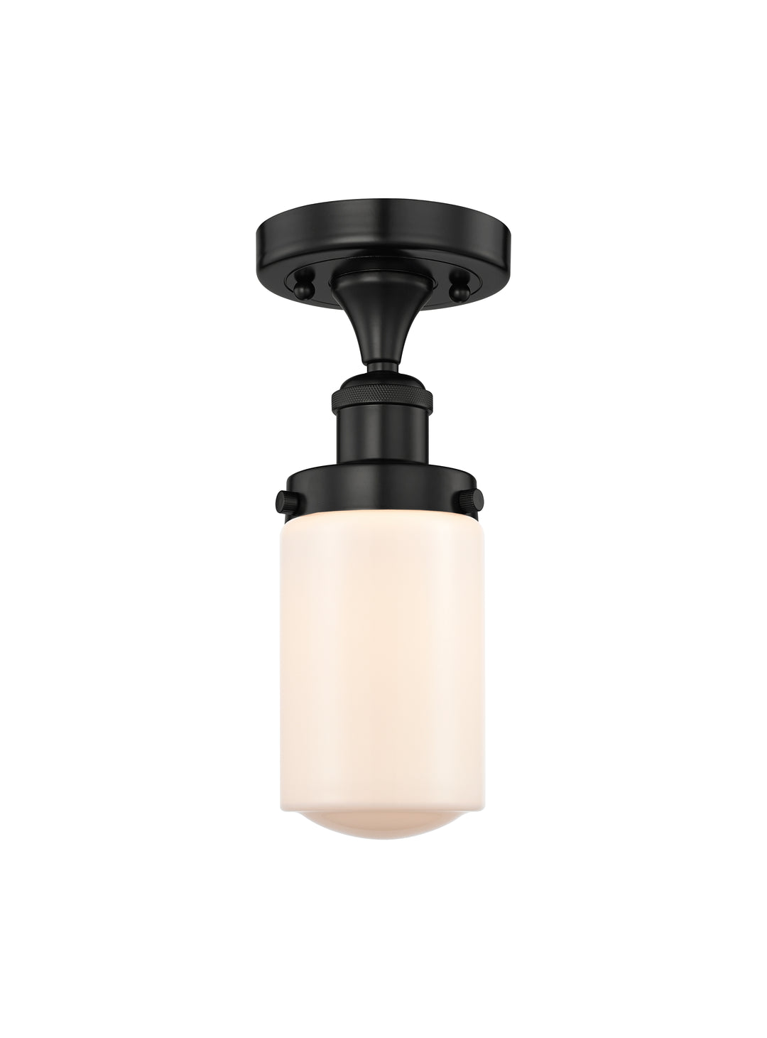 Innovations Lighting Dover 4.5" Semi-Flush Mount - Matte Black