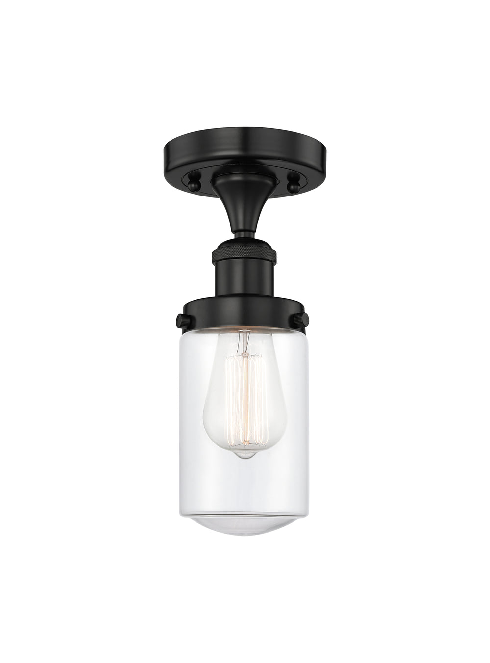 Innovations Lighting Dover 4.5" Semi-Flush Mount - Matte Black