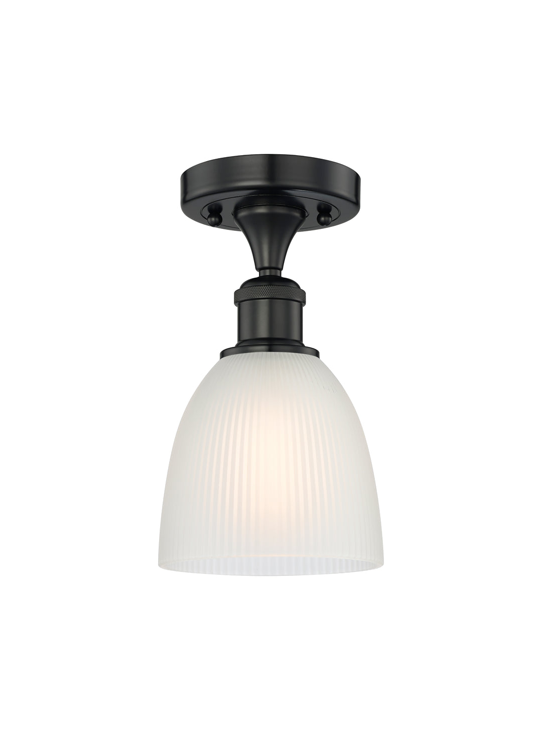 Innovations Lighting Castile 6" Semi-Flush Mount - Matte Black