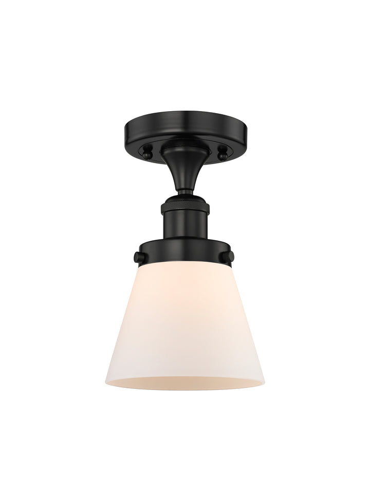 Innovations Lighting Cone 6" Semi-Flush Mount - Matte Black Ceiling Semi Flush Mounts Innovations Lighting Matte White ; Glass Type: Frosted  