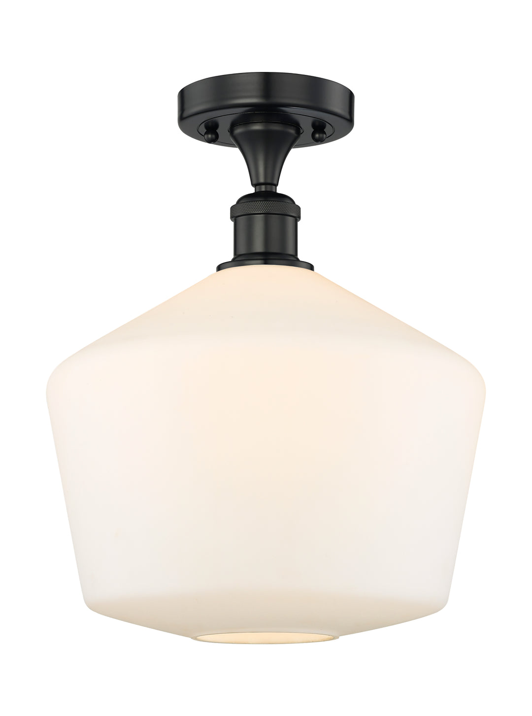 Innovations Lighting Cindyrella 12" Semi-Flush Mount - Matte Black Ceiling Semi Flush Mounts Innovations Lighting Cased Matte White ; Glass Type: White  