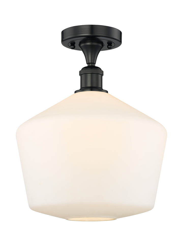 Innovations Lighting Cindyrella 12" Semi-Flush Mount - Matte Black Ceiling Semi Flush Mounts Innovations Lighting Cased Matte White ; Glass Type: White  