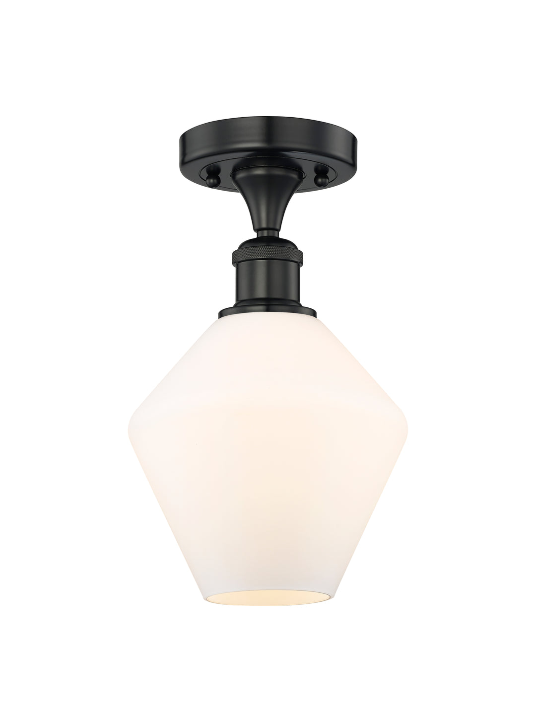 Innovations Lighting Cindyrella 8" Semi-Flush Mount - Matte Black Ceiling Semi Flush Mounts Innovations Lighting Cased Matte White ; Glass Type: White  