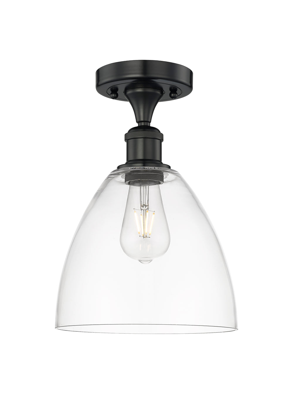 Innovations Lighting Bristol 9" Semi-Flush Mount - Matte Black