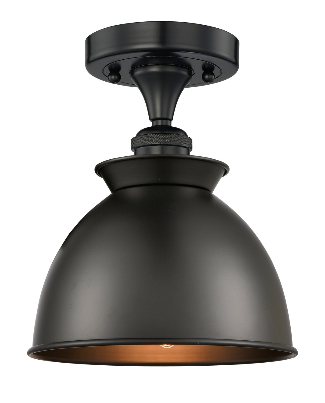 Innovations Lighting Adirondack 8" Semi-Flush Mount - Matte Black Ceiling Semi Flush Mounts Innovations Lighting Default Title  