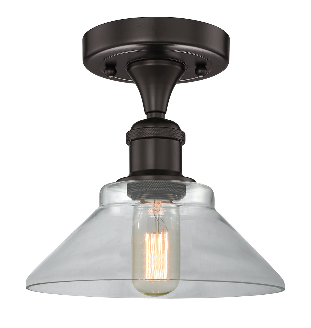 Innovations Lighting Orwell 9" Semi-Flush Mount - Oil Rubbed Bronze Ceiling Semi Flush Mounts Innovations Lighting Clear ; Glass Type: Clear  