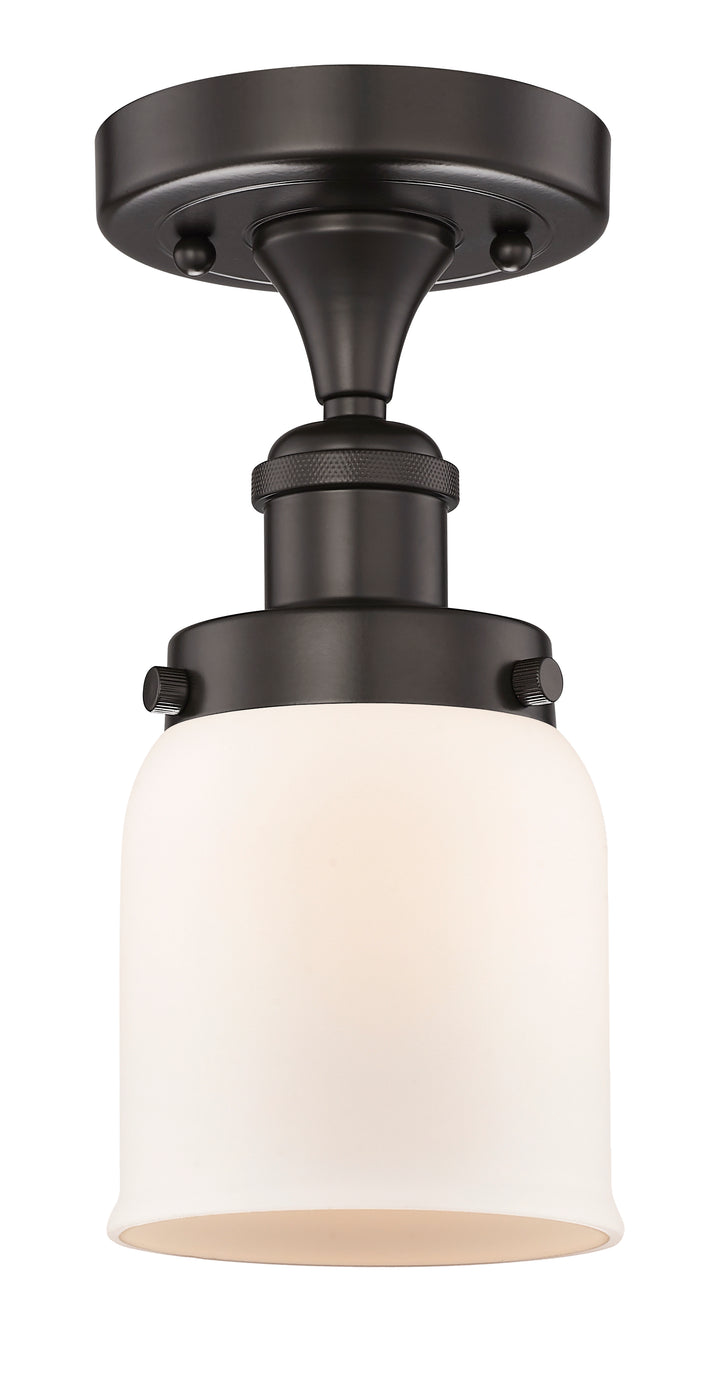 Innovations Lighting Bell 5" Semi-Flush Mount - Oil Rubbed Bronze Ceiling Semi Flush Mounts Innovations Lighting Matte White ; Glass Type: Frosted  