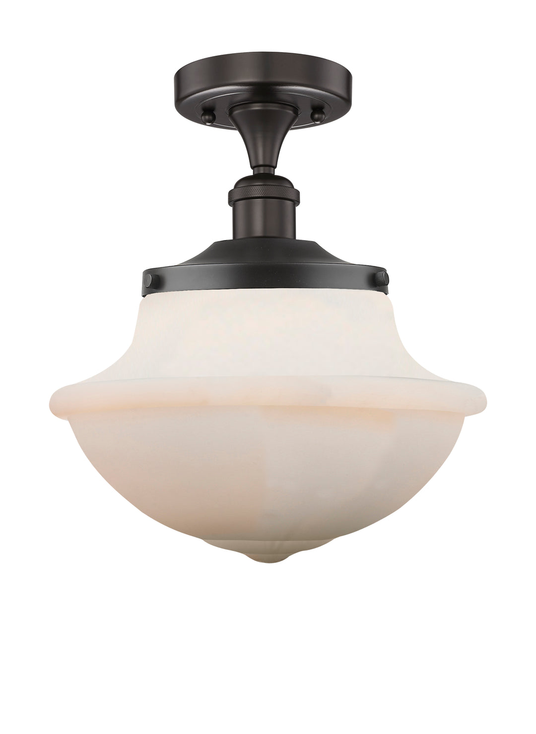 Innovations Lighting Oxford 12" Semi-Flush Mount - Oil Rubbed Bronze Ceiling Semi Flush Mounts Innovations Lighting Matte White ; Glass Type: Frosted  