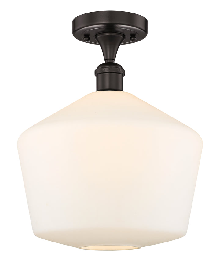 Innovations Lighting Cindyrella 12" Semi-Flush Mount - Oil Rubbed Bronze Ceiling Semi Flush Mounts Innovations Lighting Cased Matte White ; Glass Type: White  