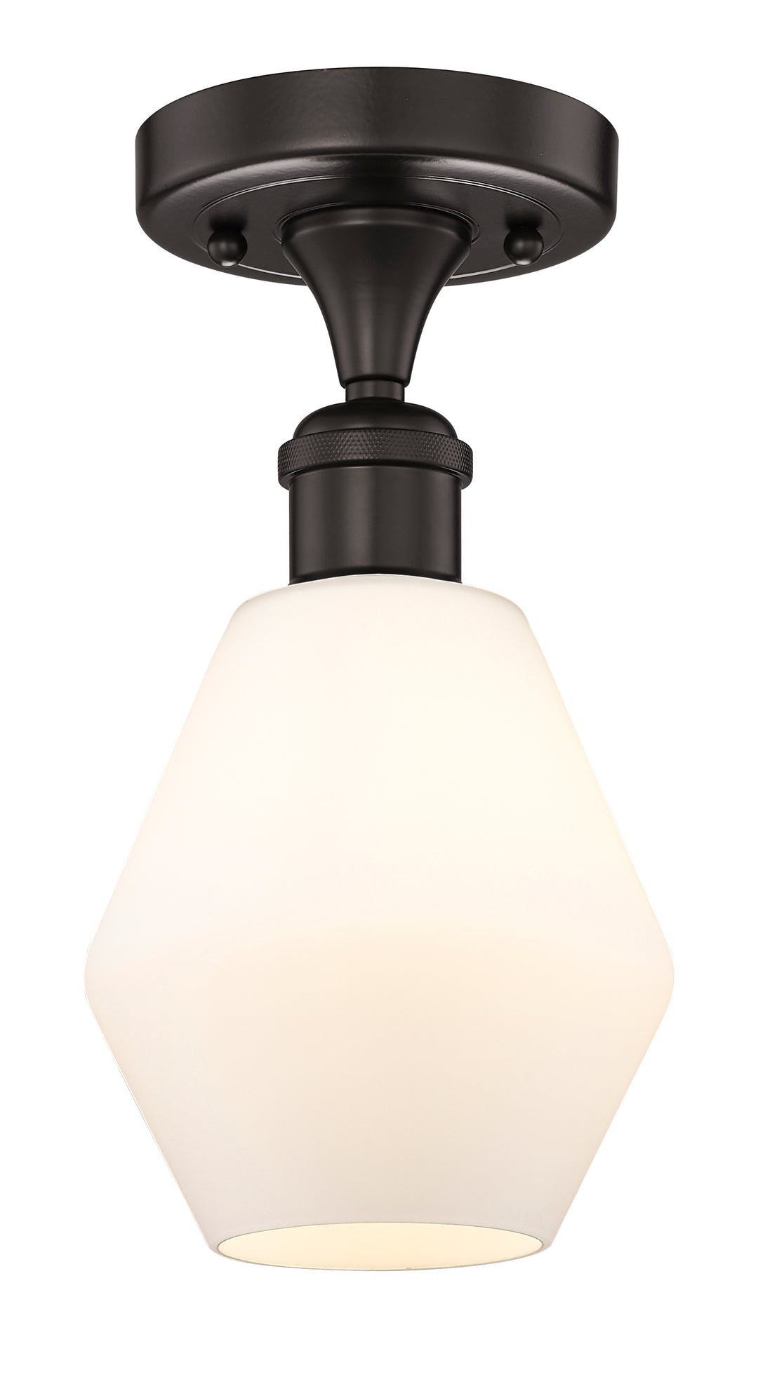 Innovations Lighting Cindyrella 6" Semi-Flush Mount - Oil Rubbed Bronze Ceiling Semi Flush Mounts Innovations Lighting Cased Matte White ; Glass Type: White  