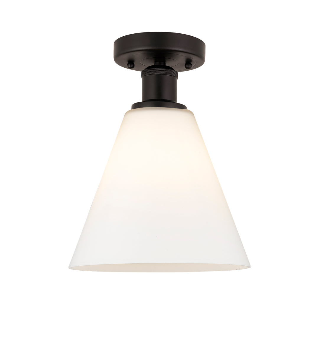 Innovations Lighting Berkshire Glass 8" Semi-Flush Mount - Oil Rubbed Bronze Ceiling Semi Flush Mounts Innovations Lighting Matte White ; Glass Type: White  