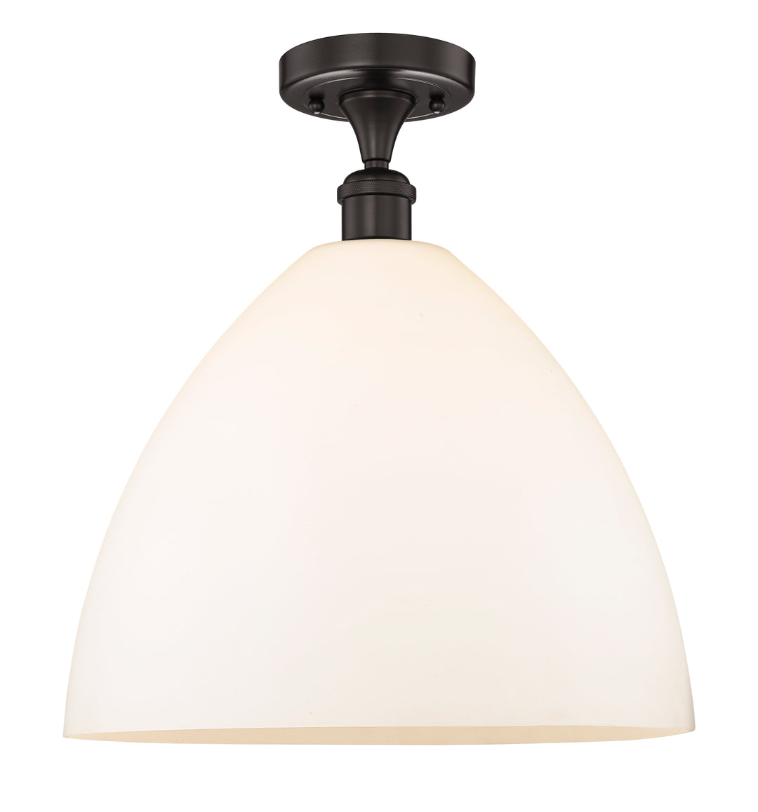 Innovations Lighting Bristol 16" Semi-Flush Mount - Oil Rubbed Bronze Ceiling Semi Flush Mounts Innovations Lighting Matte White ; Glass Type: White  