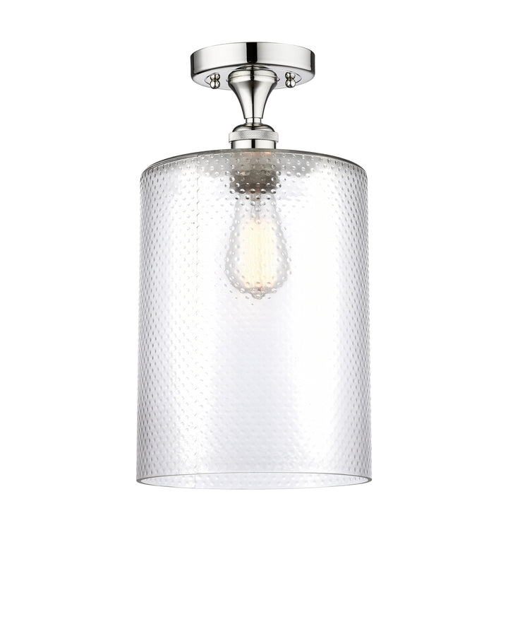 Innovations Lighting Cobbleskill 9" Semi-Flush Mount - Polished Chrome Ceiling Semi Flush Mounts Innovations Lighting Clear ; Glass Type: Clear; Water  