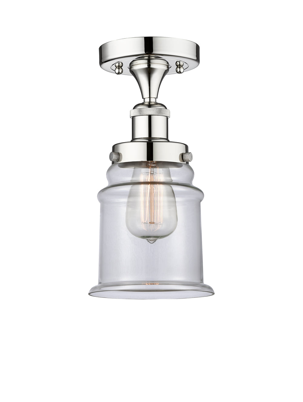 Innovations Lighting Canton 6" Semi-Flush Mount - Polished Chrome Ceiling Semi Flush Mounts Innovations Lighting   