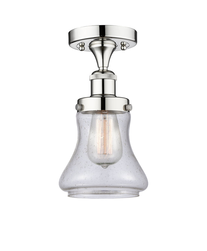 Innovations Lighting Bellmont 6" Semi-Flush Mount - Polished Chrome Ceiling Semi Flush Mounts Innovations Lighting Seedy ; Glass Type: Seedy; Ribbed  