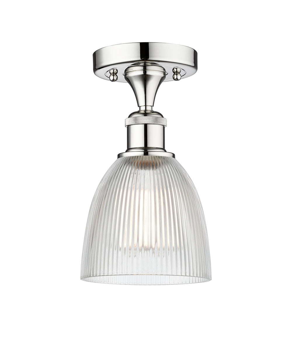 Innovations Lighting Castile 6" Semi-Flush Mount - Polished Chrome Ceiling Semi Flush Mounts Innovations Lighting Clear ; Glass Type: Transparent  