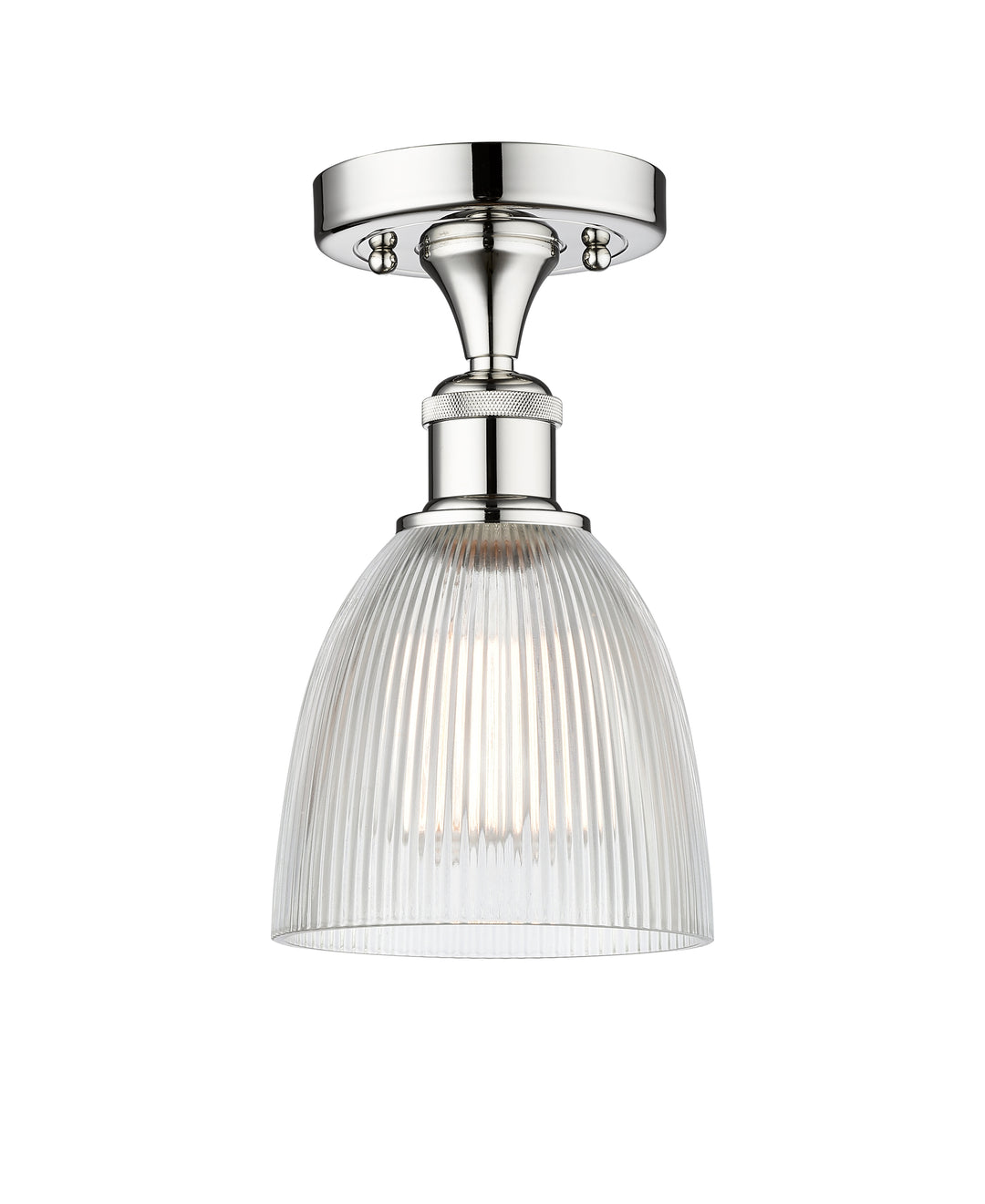 Innovations Lighting Castile 6" Semi-Flush Mount - Polished Chrome Ceiling Semi Flush Mounts Innovations Lighting Clear ; Glass Type: Transparent  