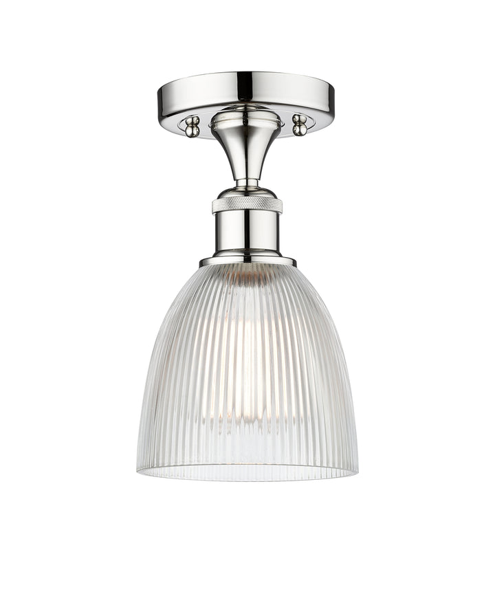 Innovations Lighting Castile 6" Semi-Flush Mount - Polished Chrome Ceiling Semi Flush Mounts Innovations Lighting Clear ; Glass Type: Transparent  