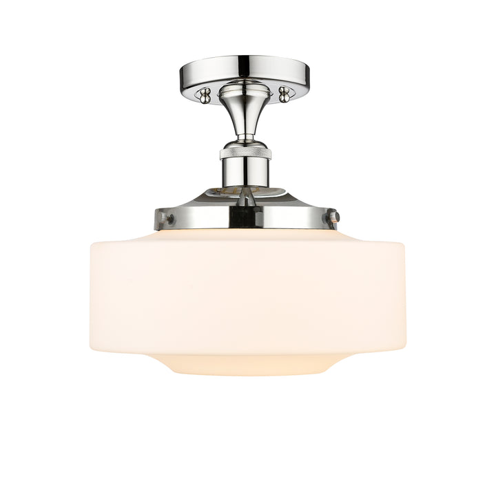 Innovations Lighting Bridgeton 12" Semi-Flush Mount - Polished Chrome Ceiling Semi Flush Mounts Innovations Lighting Matte White ; Glass Type: Frosted  