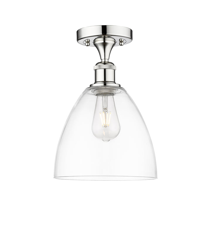 Innovations Lighting Bristol 9" Semi-Flush Mount - Polished Chrome Ceiling Semi Flush Mounts Innovations Lighting Clear ; Glass Type: Clear  