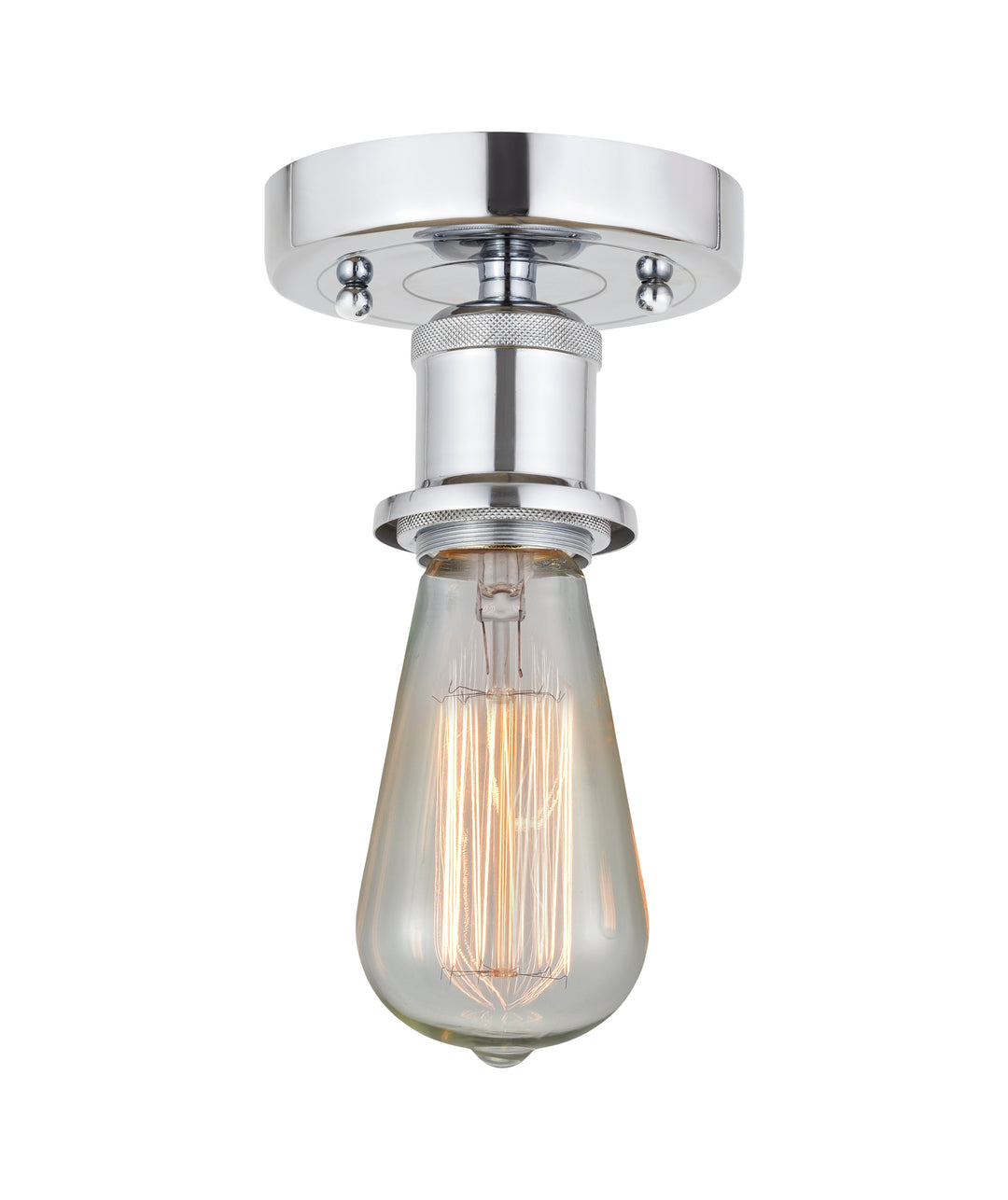 Innovations Lighting Bare Bulb Semi-Flush Mount - Polished Chrome Ceiling Semi Flush Mounts Innovations Lighting Default Title  