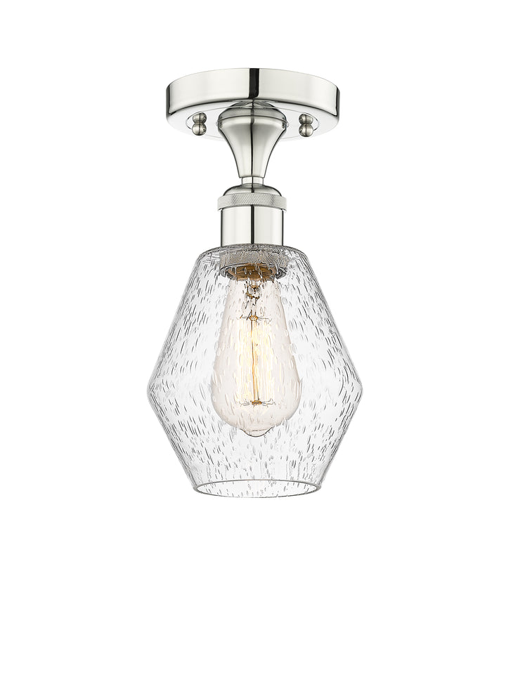 Innovations Lighting Cindyrella 6" Semi-Flush Mount - Polished Nickel Ceiling Semi Flush Mounts Innovations Lighting Seedy ; Glass Type: Seeded  