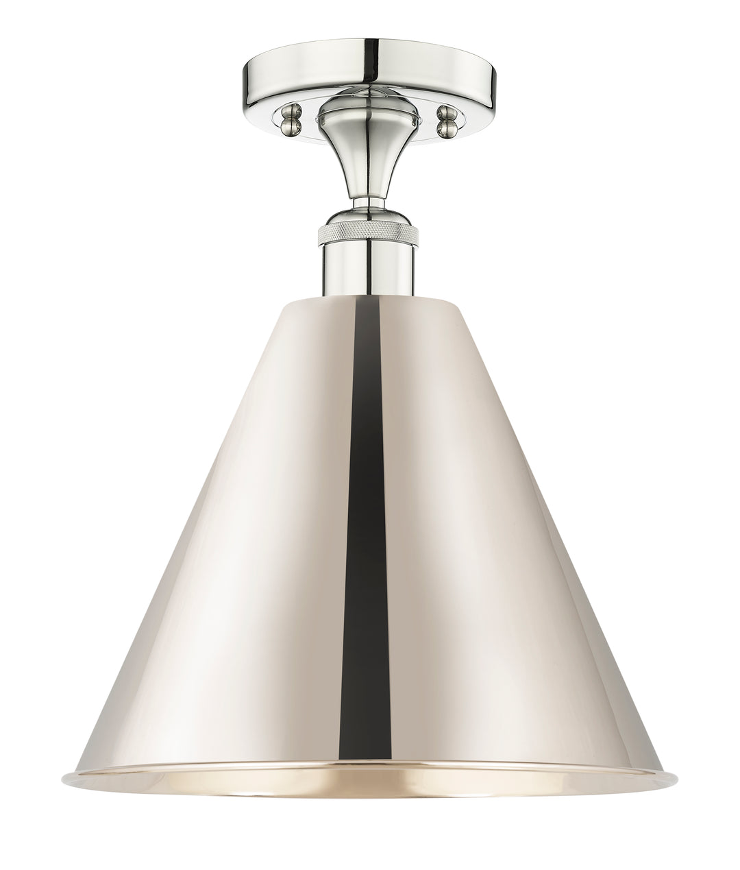 Innovations Lighting Berkshire Metal 12" Semi-Flush Mount - Polished Nickel Ceiling Semi Flush Mounts Innovations Lighting Default Title  