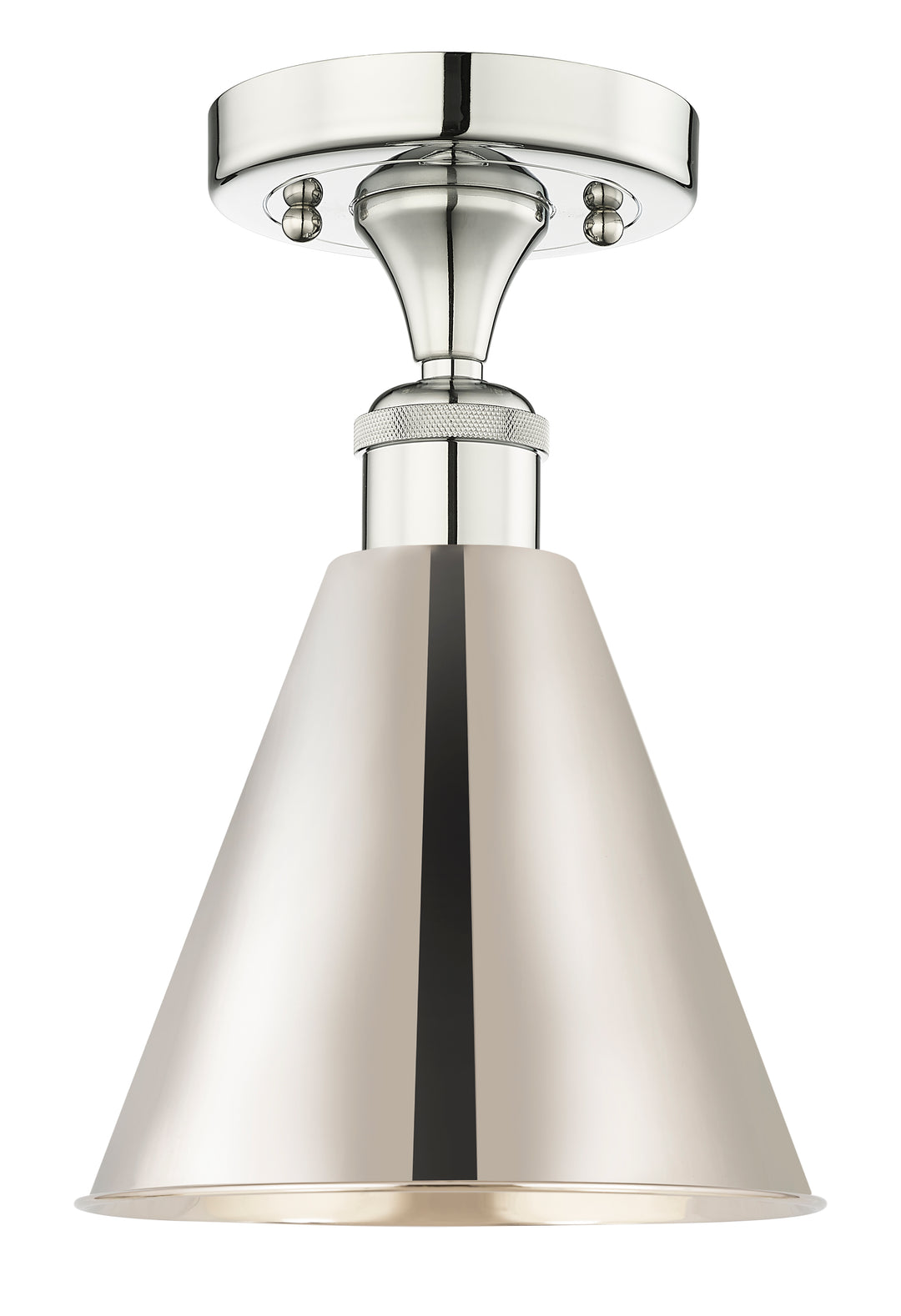 Innovations Lighting Berkshire Metal 8" Semi-Flush Mount - Polished Nickel Ceiling Semi Flush Mounts Innovations Lighting Default Title  