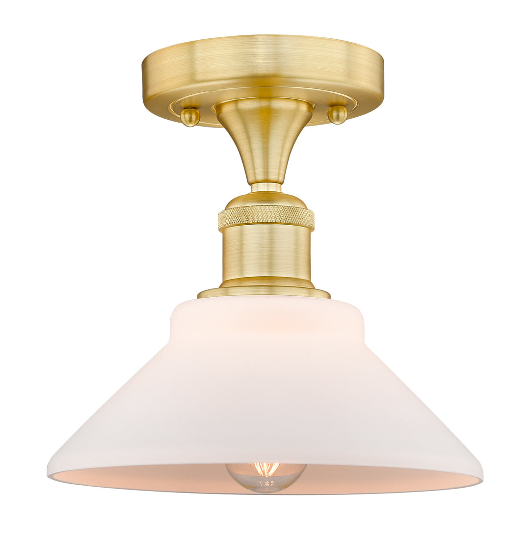 Innovations Lighting Orwell 9" Flush Mount - Satin Gold Ceiling Flush Mounts Innovations Lighting Matte White ; Glass Type: White  