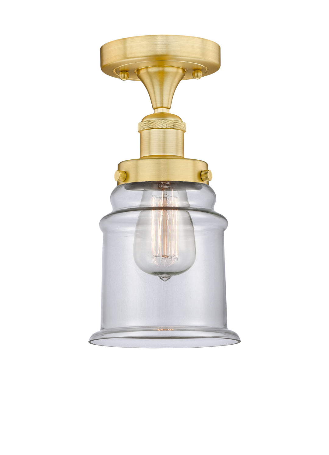 Innovations Lighting Canton 6" Semi-Flush Mount - Satin Gold